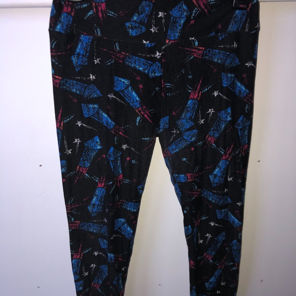 LuLaRoe full length Patriotic firecracker leggings